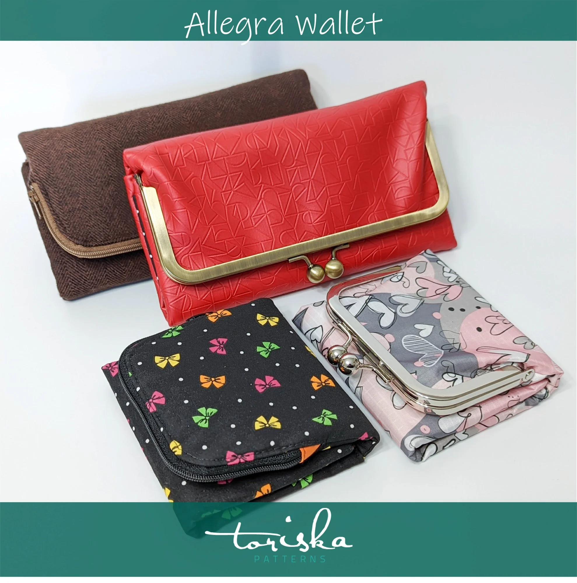 ショルダーバッグ・ポシェット JILLSTUART Rosella Chilling Brown Pattern Wallet Bag Pattern Release: Allegra Wallet — Toriska
